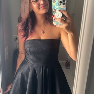 Windsor Black Strapless Midi Dress